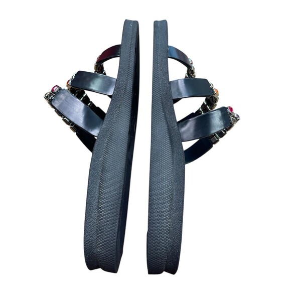 Grandco womens Sandals Black Beach Pool Slide Beaded Jeweled beach ,pool Box DZ - Picture 7 of 9